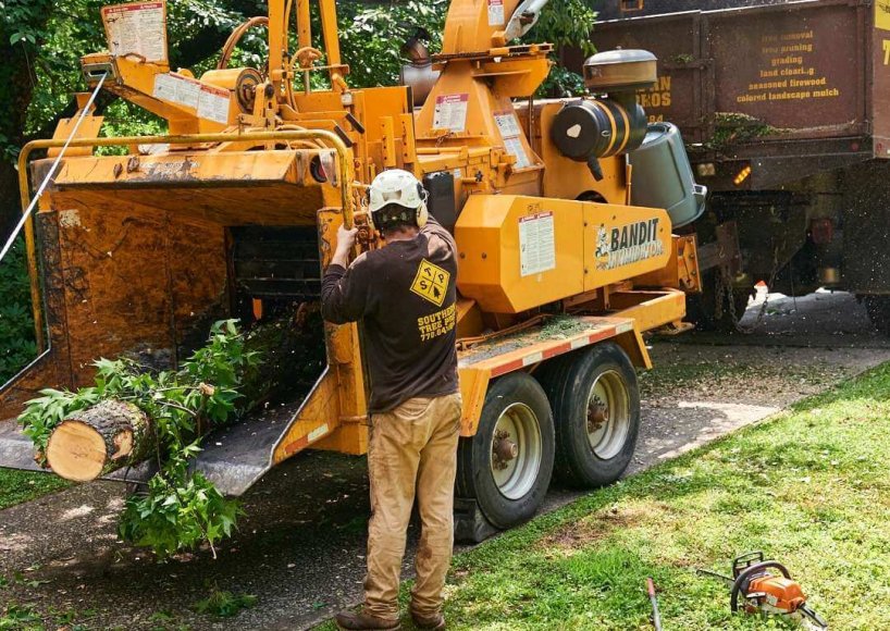 The Southern Tree Pros team completing a tree service job in Milton, GA