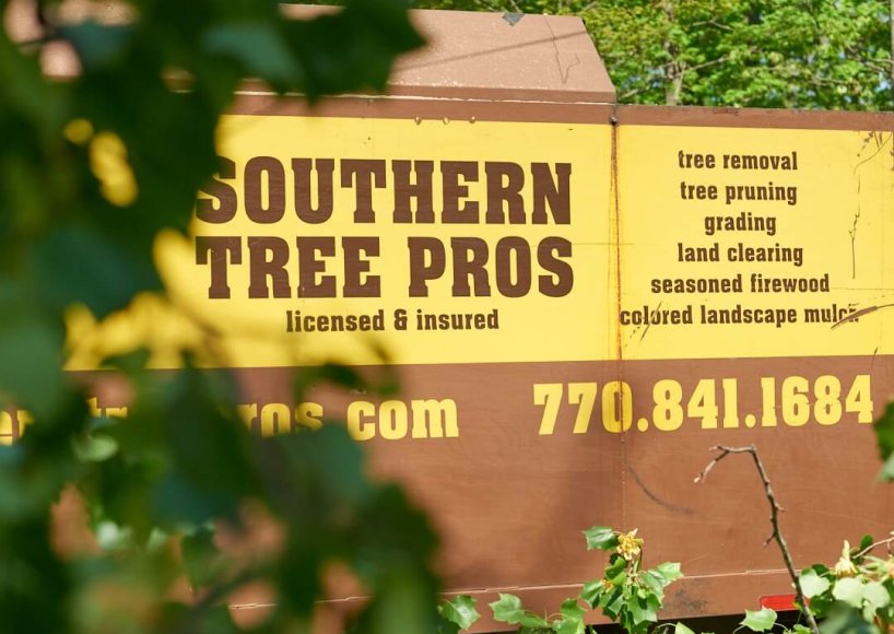 The Southern Tree Pros team working on a job in Johns Creek, GA