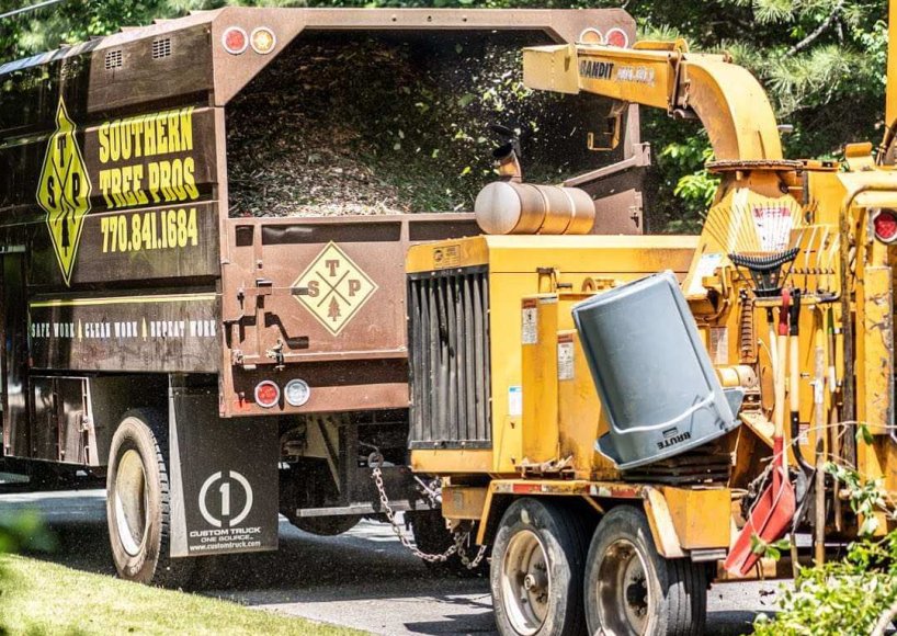 A tree service job in Vinings, GA.